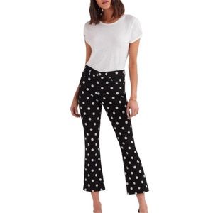 7 for All Mankind Polkadot Crop Flare Sz 23